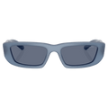Front view of the Arnette AL Sunglasses in Opal Blue, Blue lens, unisex model