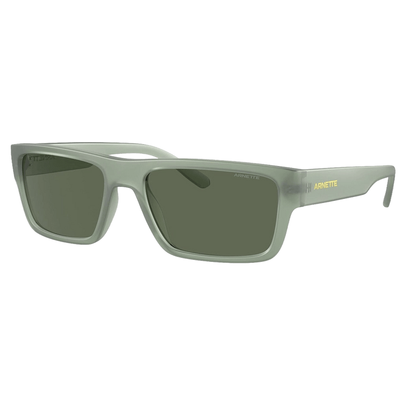 Main view of the Arnette Phoxer Sunglasses in Frosted Sage, Dark Green lens, unisex model