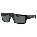 Main view of the Arnette Phoxer Sunglasses in Matte Recycled Black, Polar Dark Grey lens, unisex model