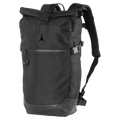 Main view of the Atomic Daypack Backpack in Black colourway, unisex model