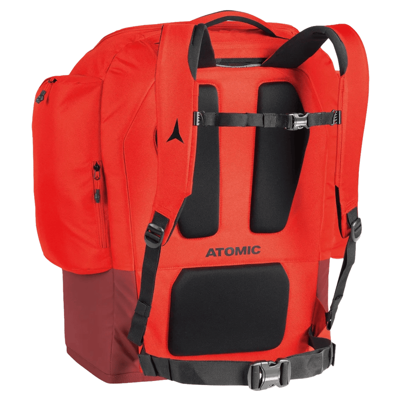 Back view of the Atomic RS Heated Boot Bag in Red colourway, unisex model