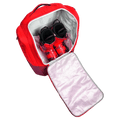 Inside view of the Atomic RS Heated Boot Bag in Red colourway, unisex model