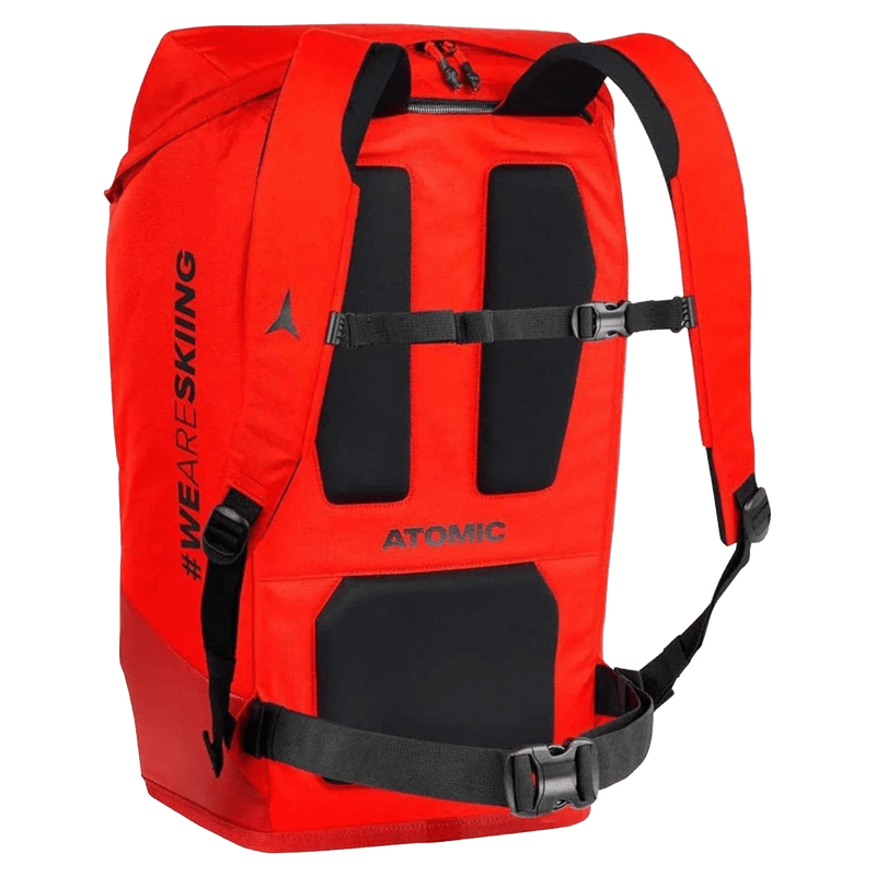 Back view of the Atomic Rs Pack 50L Boot Bag in Red colourway, unisex model
