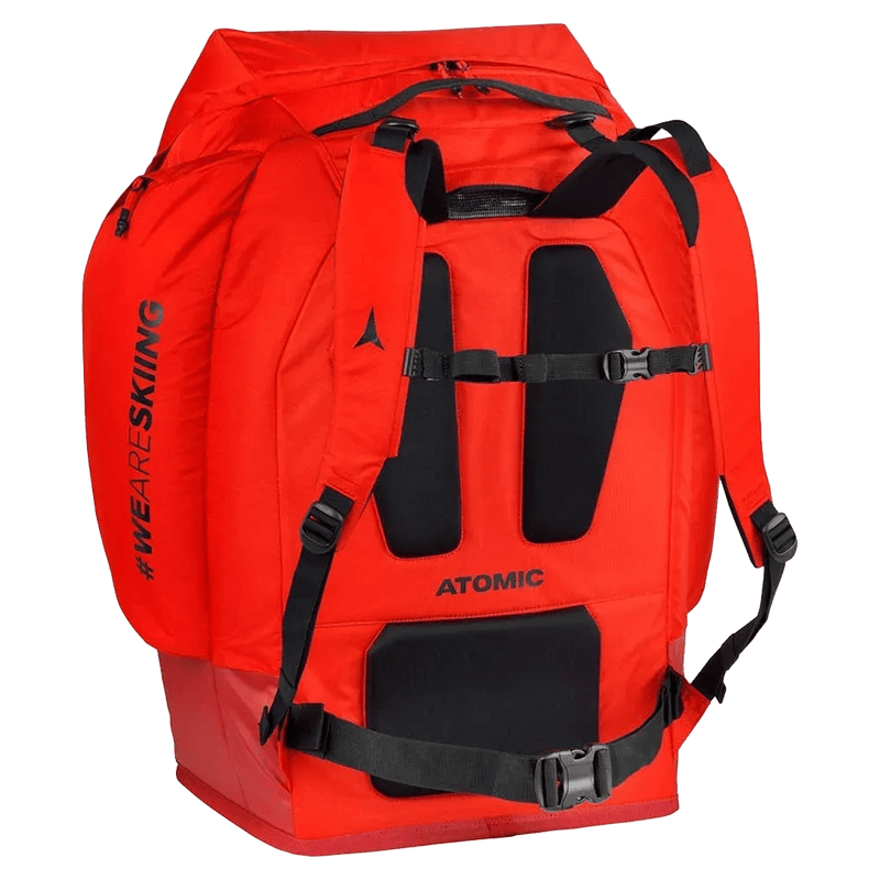 Back view of the Atomic Rs Pack 90L Boot Bag in Red colourway, unisex model