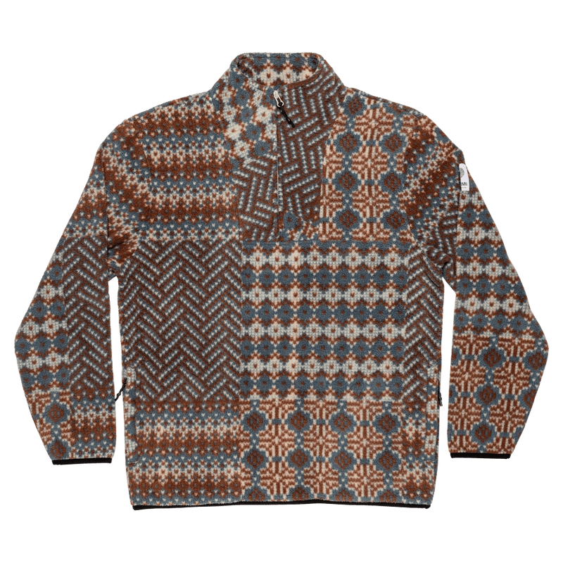 Main view of the Autumn Vortex Half Zip Fleece, PATCHWORK colourway