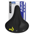 Alternative view of the Azur Kappa Pro Memory Foam Bike Seat in Black colourway, unisex model