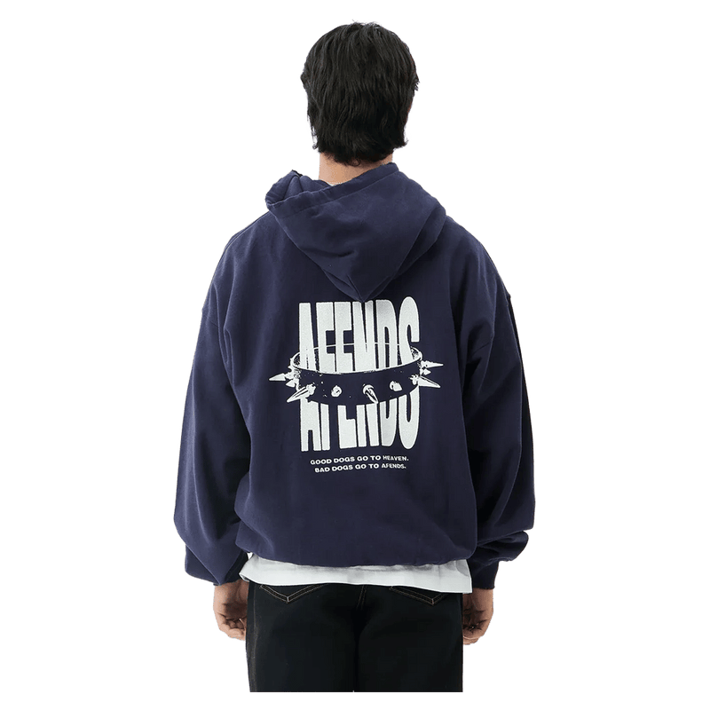 Afends Bad Dog Recycled Boxy Pull On Hoodie