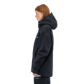 Side view of the Beyond Medals Fullzip 2L snowboard Jacket in Black colourway, unisex's model