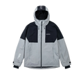 Main view of the Beyond Medals Fullzip 2L snowboard Jacket in Grey colourway, unisex's model