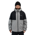 Front view of the Beyond Medals Fullzip 2L snowboard Jacket in Grey colourway, unisex's model