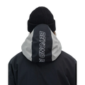 Back view of the Beyond Medals Fullzip 2L snowboard Jacket in Grey colourway, unisex's model