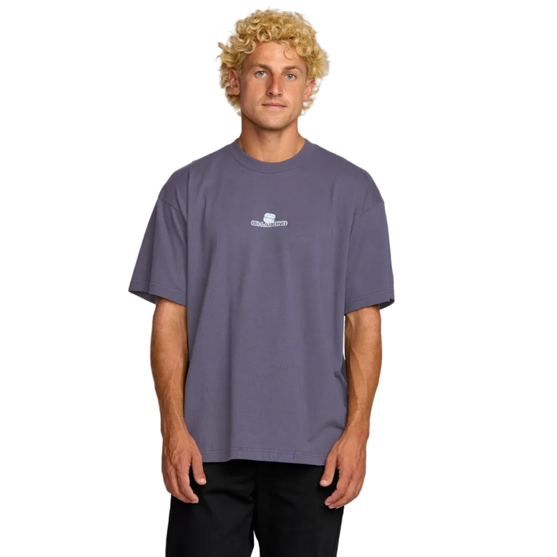 Front view of the Billabong Spec Dotcom Shirt in Navy colourway, men's model.