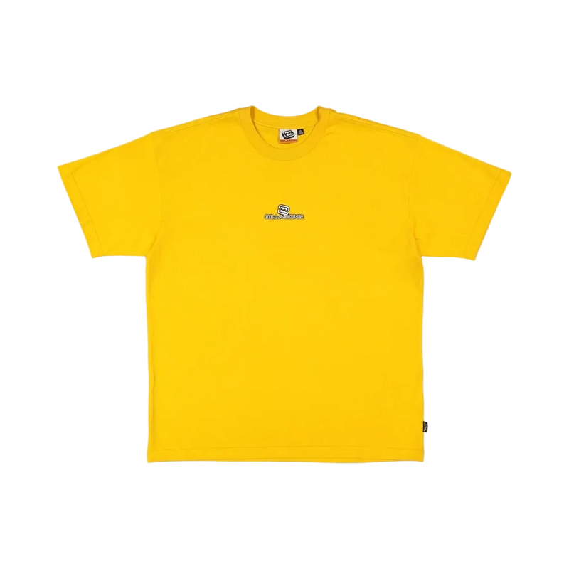 Main view of the Billabong Spec Dotcom Shirt in Yellow colourway, men's model.