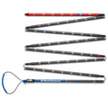 Black Diamond Quickdraw Pro Carbon Probe showing probe open with white number lines, red bottom of probe and blue handle pull