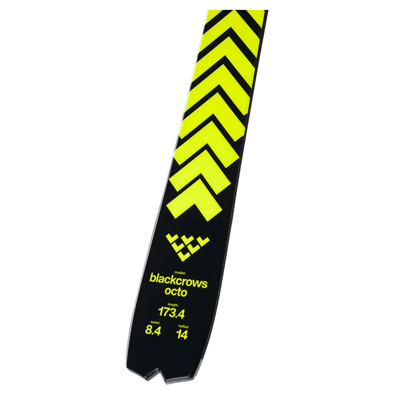 Tail view of the BlackCrows OCTO Skis,  26/27 unisex's model