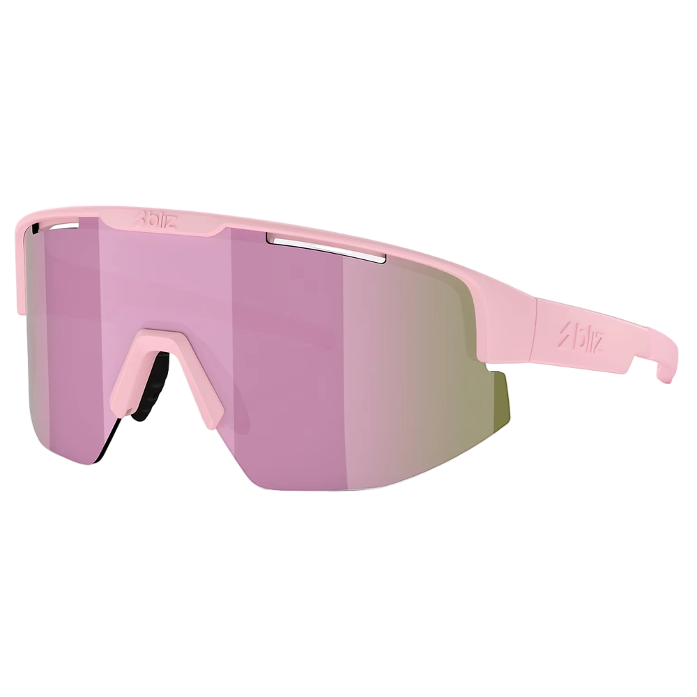 Blizz Matrix Sunglasses Matte Powder Pink Brown with Rose Multi lens