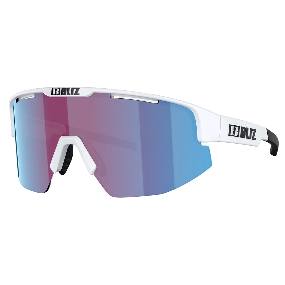 Blizz Matrix Sunglasses Matte White with Rose Violet lens