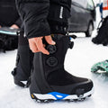 Person wearing Burton Highshot Step On Snowboard Boots - Womens tightening the BOA