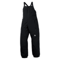 Black Burton Reserve Bib Snowboard Pants for women featuring adjustable straps, front zipper, and zippered side pockets.