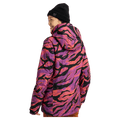 Back view of the Burton AK Embark Snowboard Jacket in Slash Multi colourway, women's model