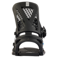 Back view of the Burton Genesis EST Snowboard Bindings in Black colourway, men's model.