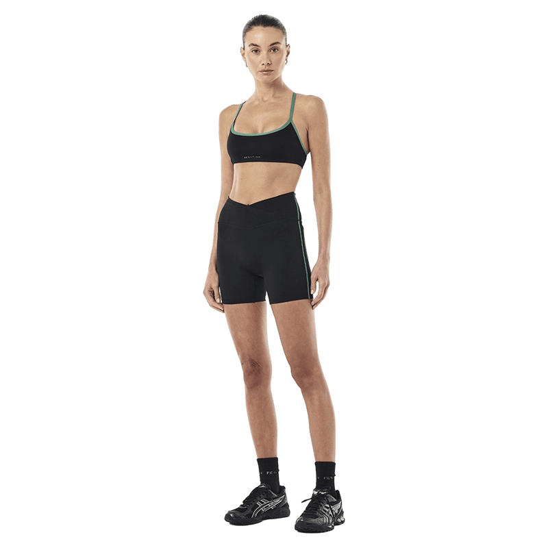 Full view of P.E Nation Clarity Bike Short - Womens in colour Black Amazon.