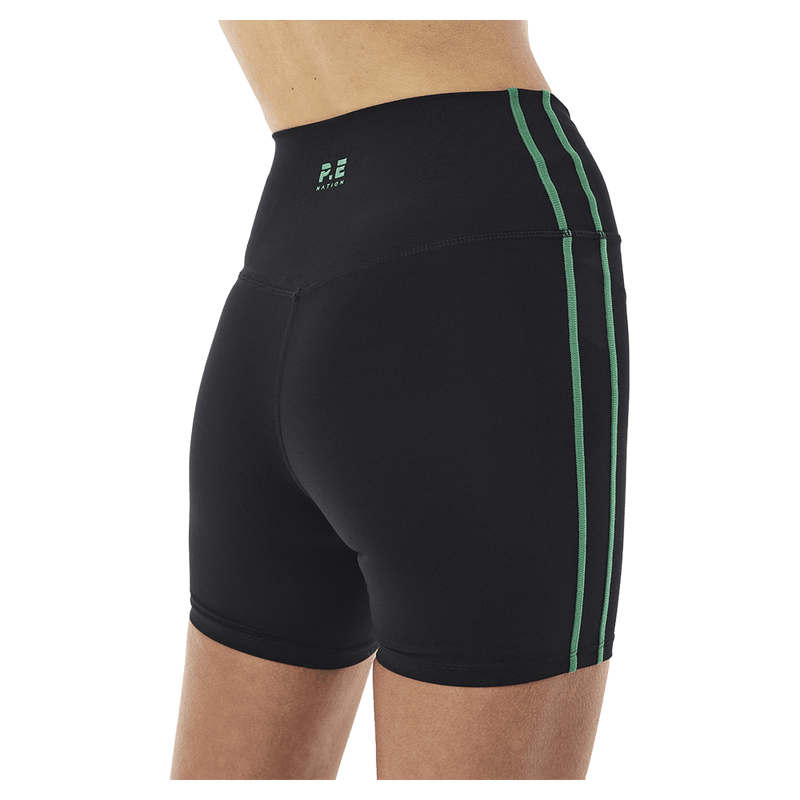 Back view of P.E Nation Clarity Bike Short - Womens in colour Black Amazon.