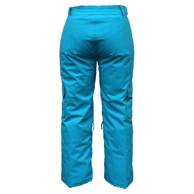 Back view of the Cartel Buck Pants in Aqua colourway, kids model