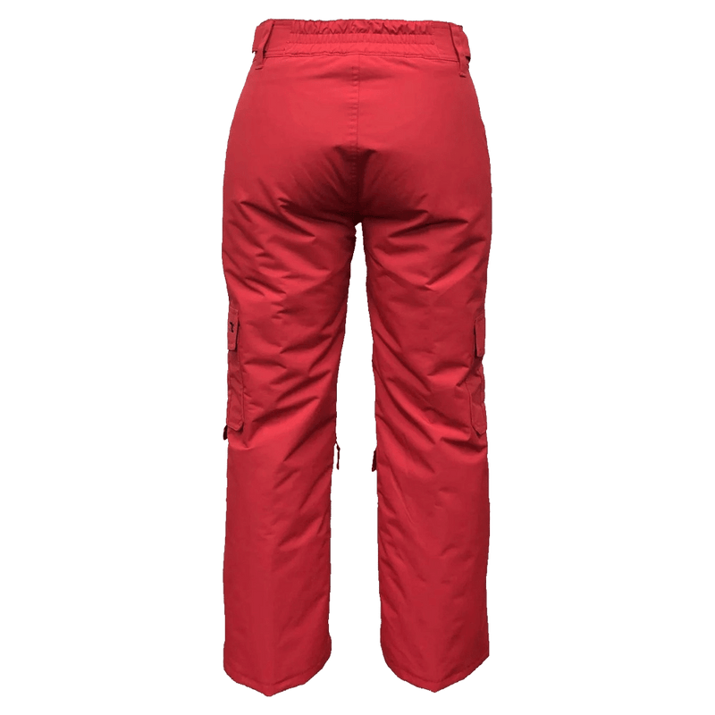Back view of the Cartel Buck Pants in Red colourway, kids model