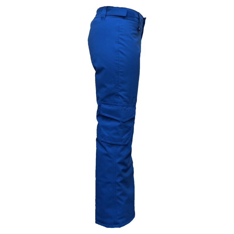 Side view of the Cartel Buck Pants in Riviera colourway, kids model