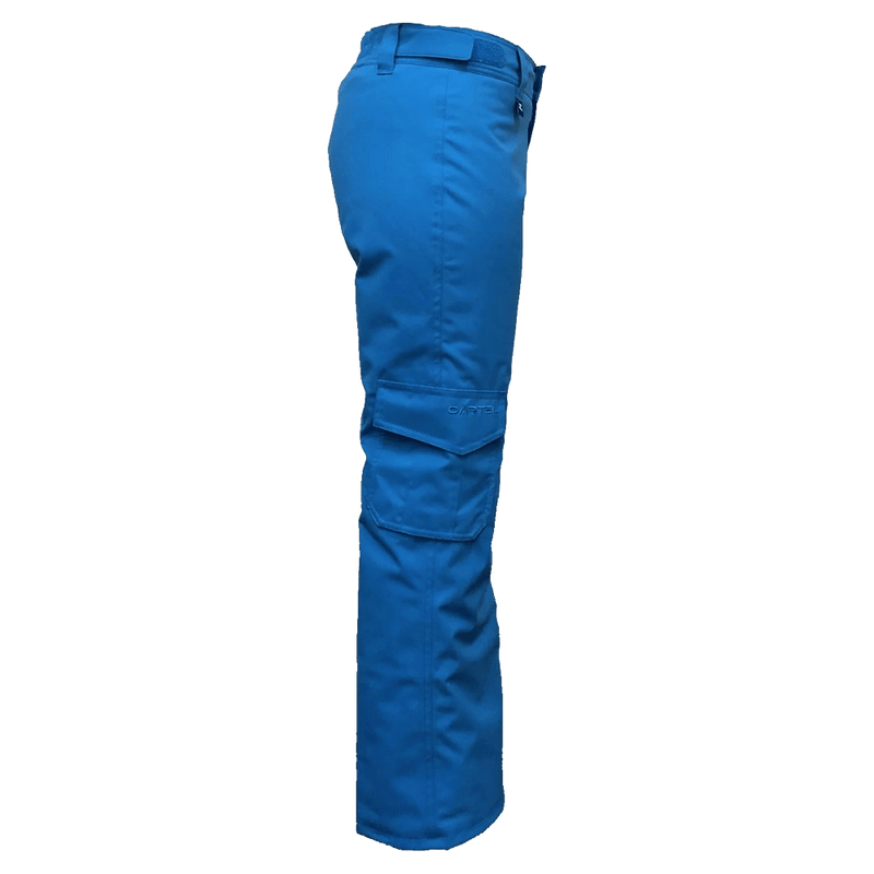 Side view of the Cartel Buck Pants in Stratos colourway, kids model