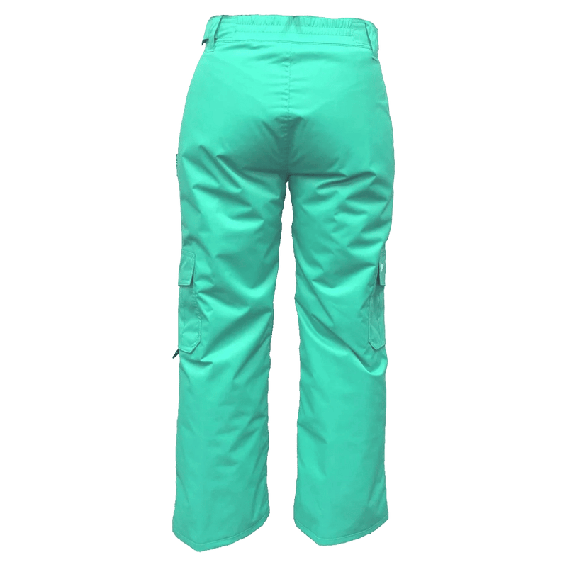 Back view of the Cartel Ellie Pants in Ice Green colourway, kids model
