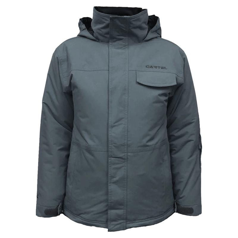 Main view of the Cartel Manfred Jacket in Ebony colourway, kids model