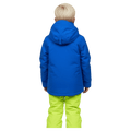 Back view of the Cartel Manfred Jacket in Stratos colourway, kids model