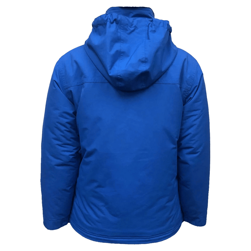 Back view of the Cartel Manfred Jacket in Stratos colourway, kids model
