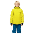Front view of the Cartel Manfred Jacket in Yuzu colourway, kids model