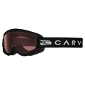 Main view of the Carve Magic Carpet Goggles in Matte Black, Grey lens, kids model