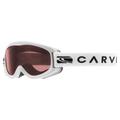 Main view of the Carve Magic Carpet Goggles in Matte White, Grey lens, kids model