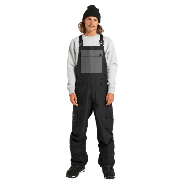 Front view of the DC Docile BIB in Black colourway, unisex model