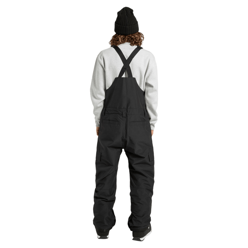 Back view of the DC Docile BIB in Black colourway, unisex model
