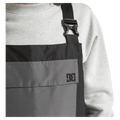 Detail view of the DC Docile BIB in Black colourway, unisex model