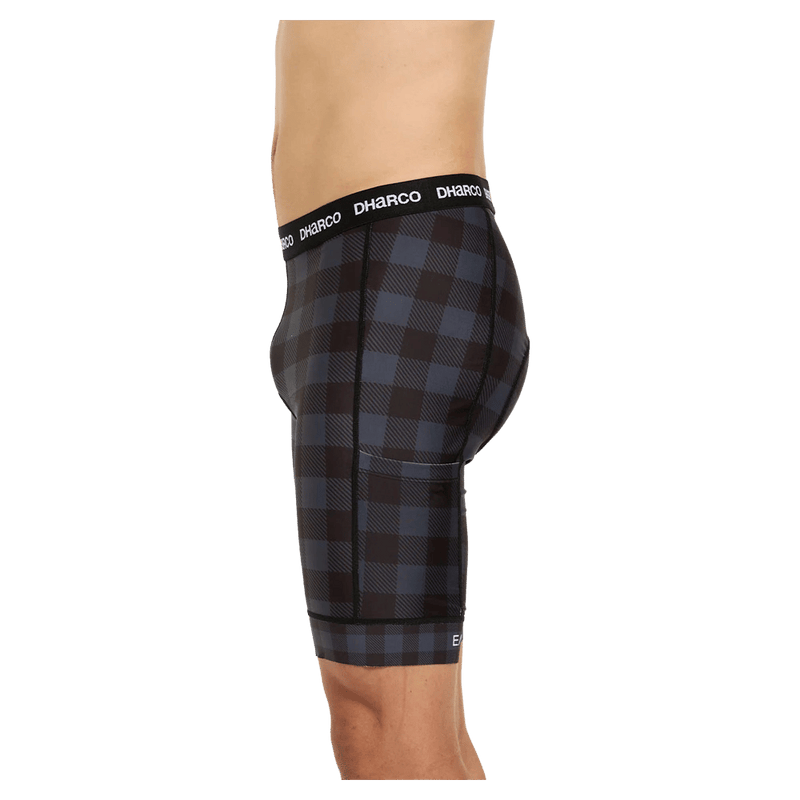 Back view of man in the Dharco Padded Bike Party Pants in colour Jet.