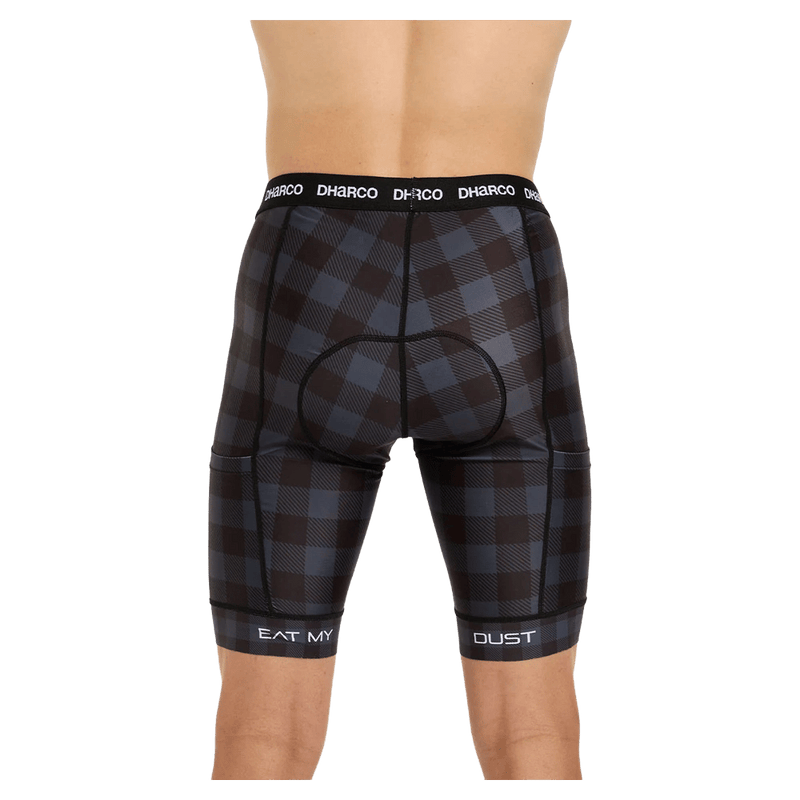 Front view of man in the Dharco Padded Bike Party Pants in colour Jet.