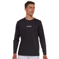 Men's long sleeve tech-tee in black.