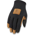 Black Dakine Covert bike glove palm view featuring synthetic suede and textured grip on the index finger and thumb.