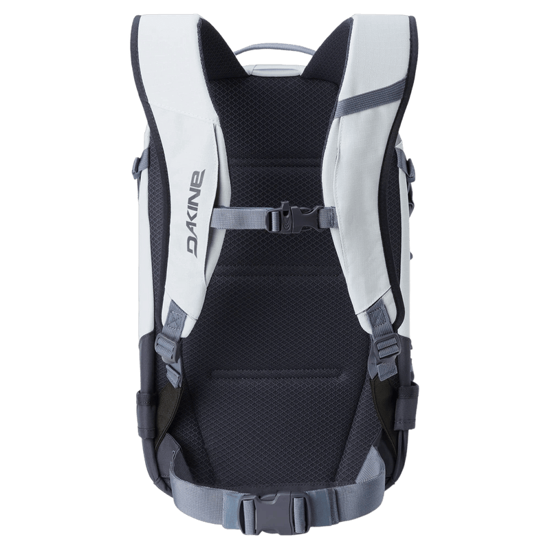 Back view of the Dakine Heli Pro 20L Backpack in Ancient Water  colourway, unisex's model