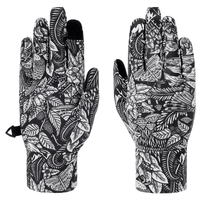 Pair view of the Dakine Rambler Glove Liner in Kingdom Black colourway, women's model