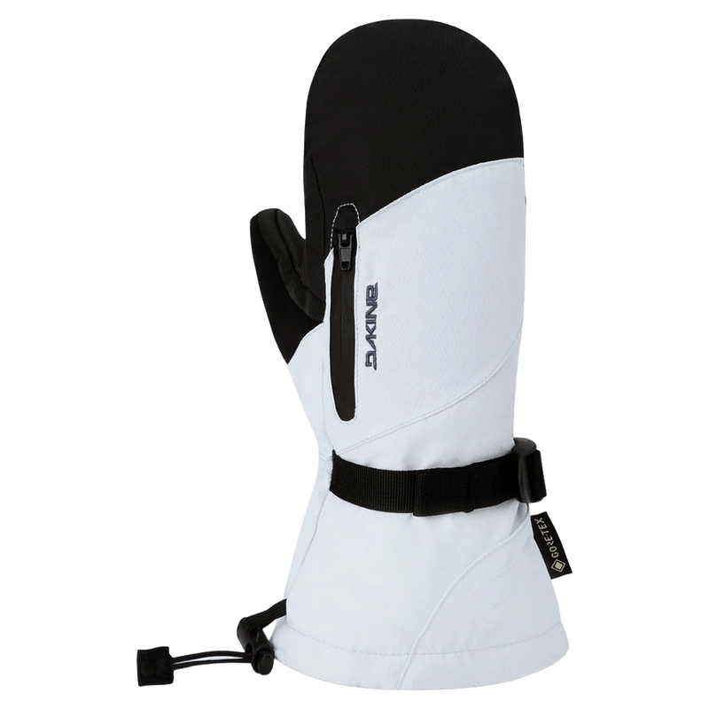Main view of the Dakine Sequoia Mitts in Ancient Water  colourway, women model