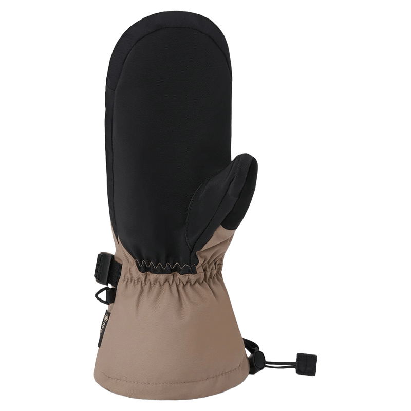 Palm view of the Dakine Sequoia Mitts in Pinebark colourway, women model
