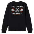 Back view of Brixton Danton Crew in colour Black.